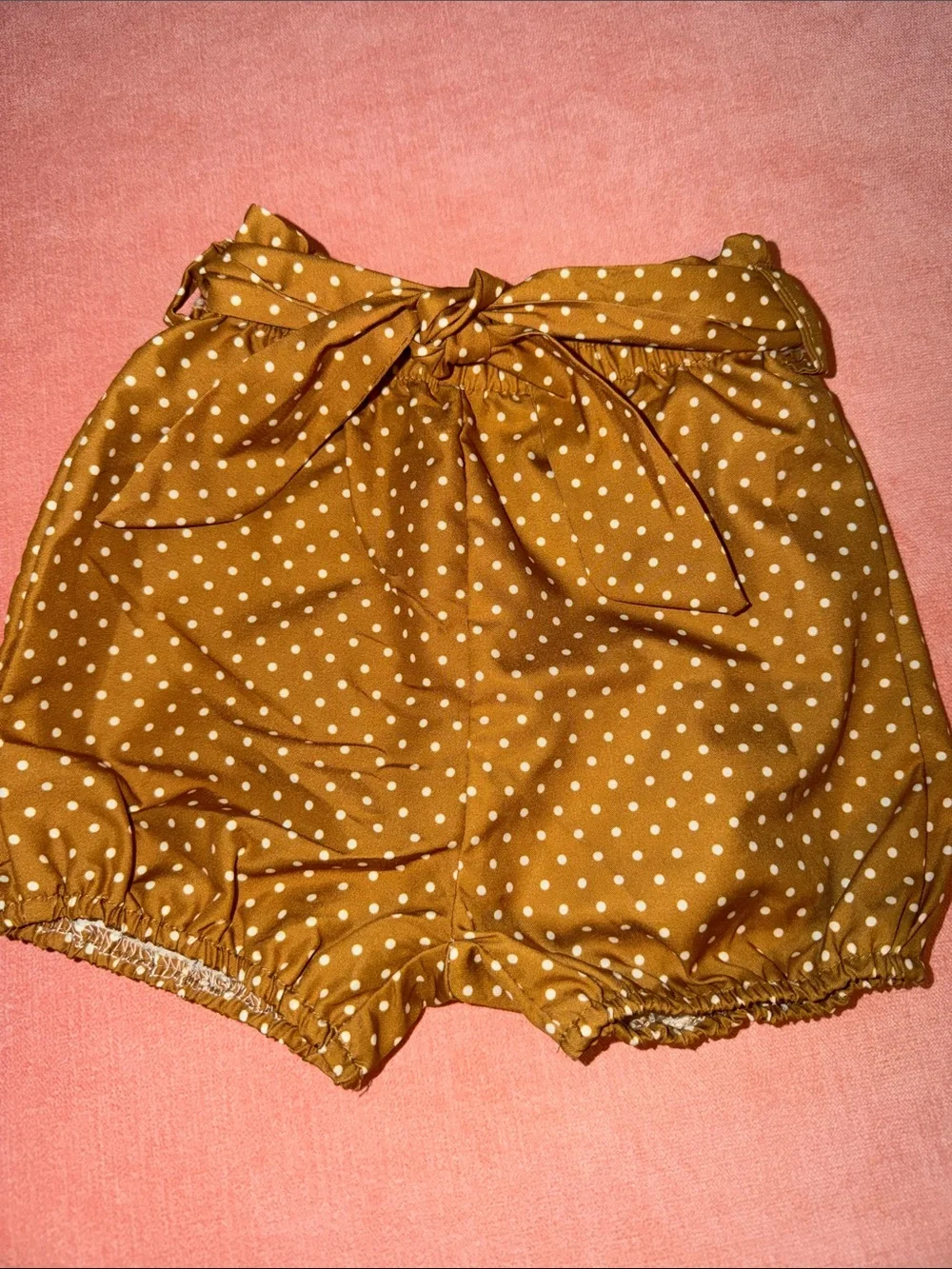 White Baby Bodysuit with Mustard Polka Dot Bloomers - Cute Everyday Set